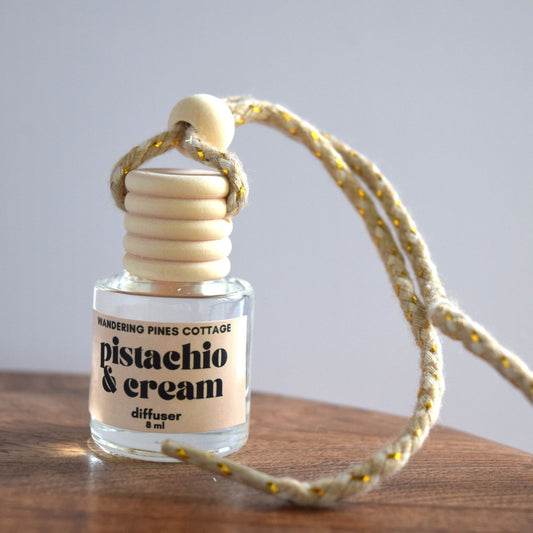 pistachio and cream hanging diffuser- wandering pines cottage