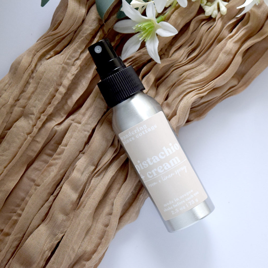 pistachio and cream room spray - wandering pines cottage