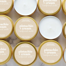 Load image into Gallery viewer, Pistachio and Cream Travel Candle Tin