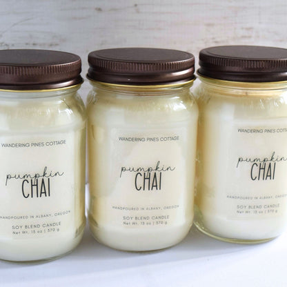 Pumpkin Chai Mason Jar Candle