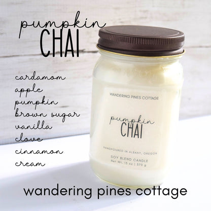 Pumpkin Chai Mason Jar Candle