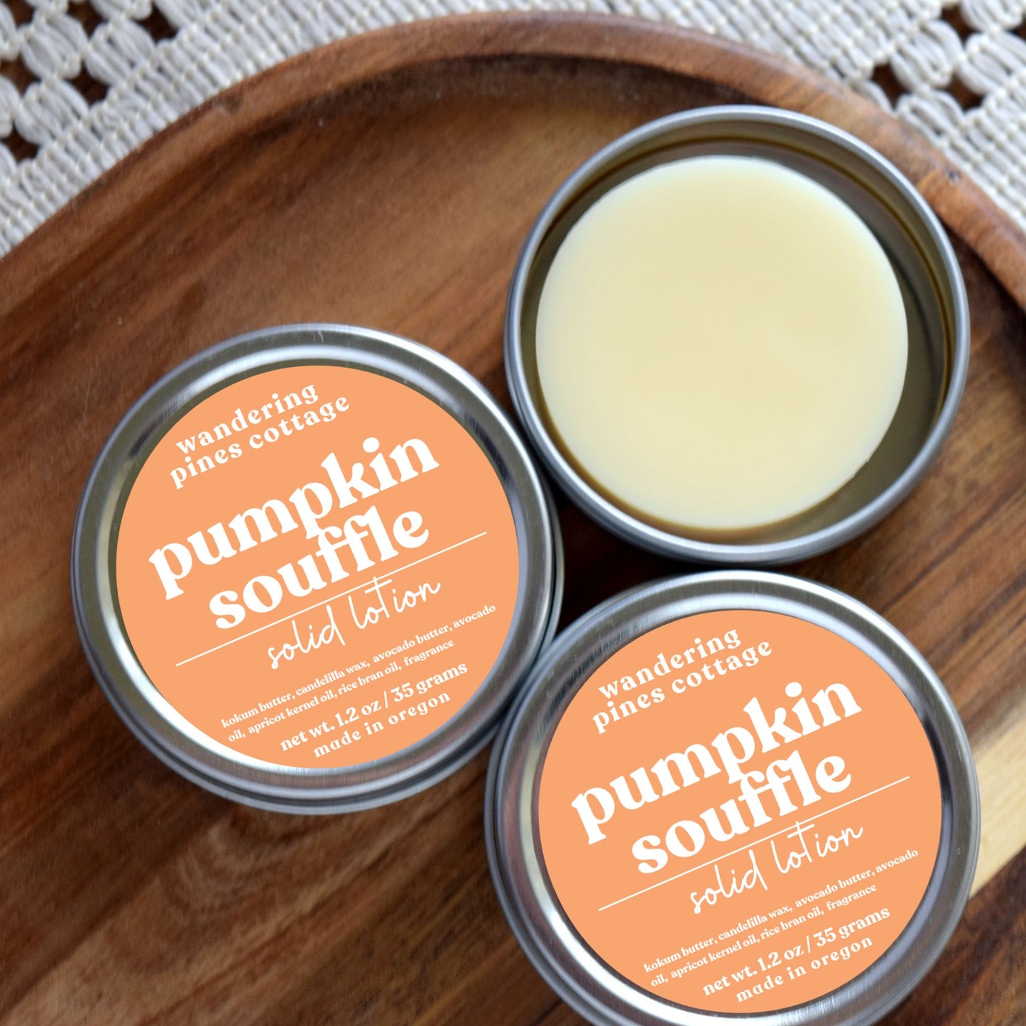 Pumpkin Souffle Solid Lotion Tin
