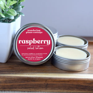 Raspberry Solid Lotion Tin