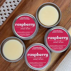 Raspberry Solid Lotion Tin