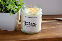Load image into Gallery viewer, strawberry champagne candle - wandering pines cottage
