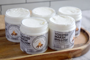 toasted marshmallow body butter cream - wandering pines cottage