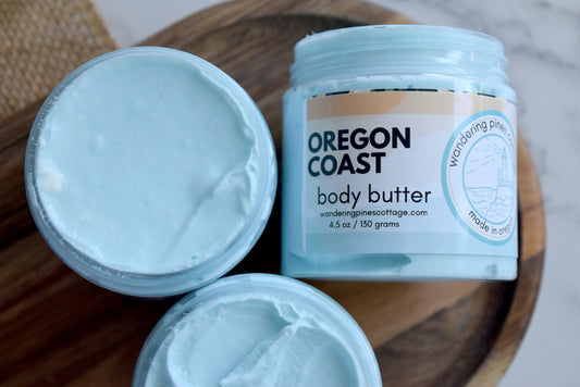 oregon coast beach body butter cream - wandering pines cottage