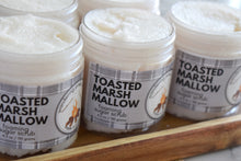 Load image into Gallery viewer, toasted marshmallow foaming sugar scrub - wandering pines cottage