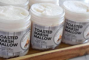 toasted marshmallow foaming sugar scrub - wandering pines cottage