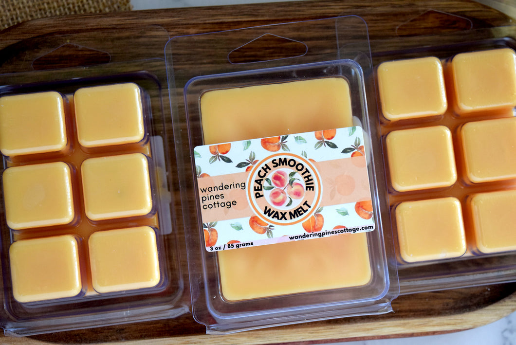 peach smoothie wax melt - wandering pines cottage