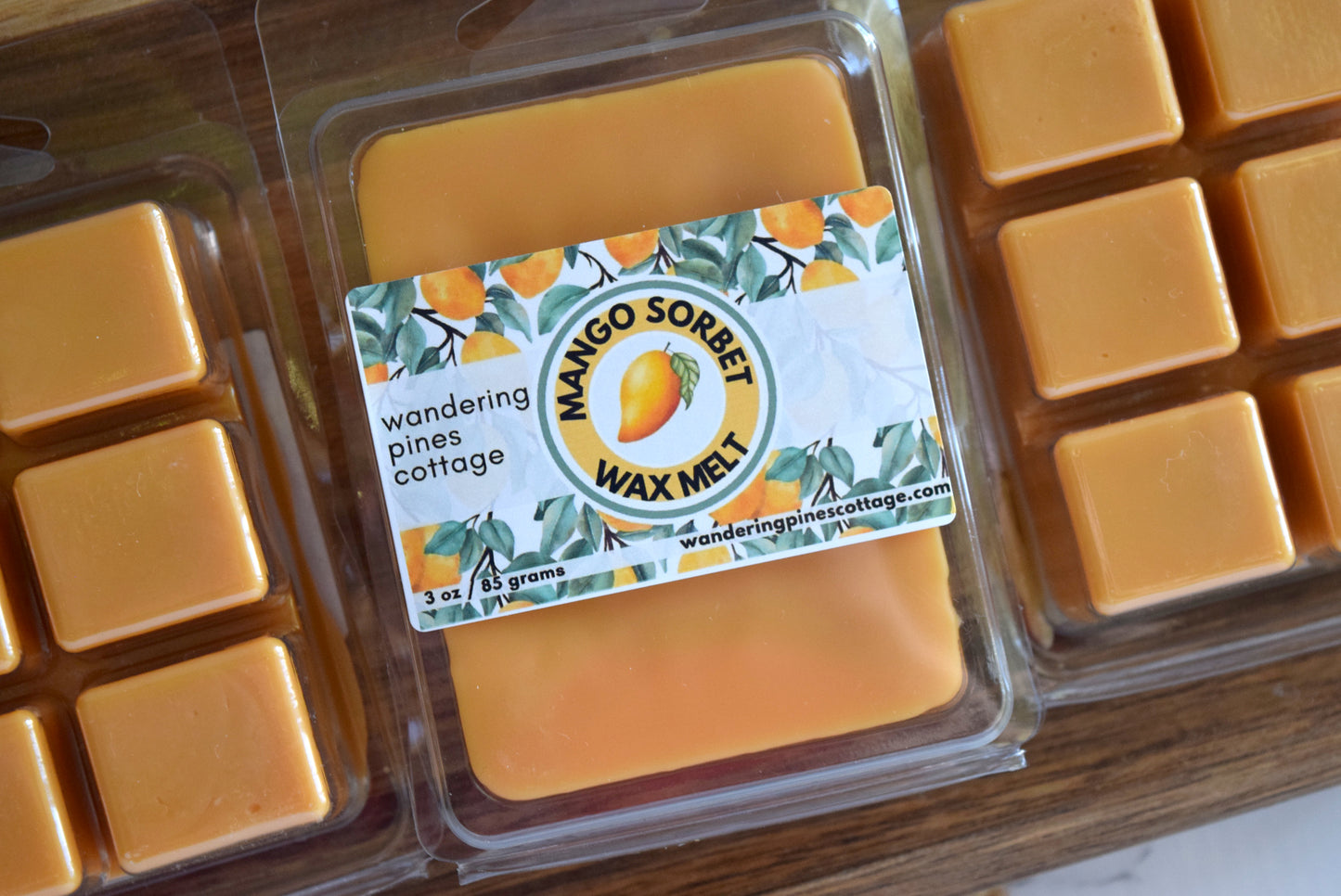 mango sorbet wax melt - wandering pines cottage