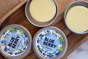 Blueberry Solid Lotion in a Tin