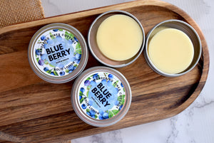 Blueberry Solid Lotion in a Tin