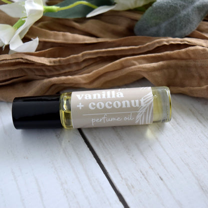 vanilla coconut perfume oil - wandering pines cottage