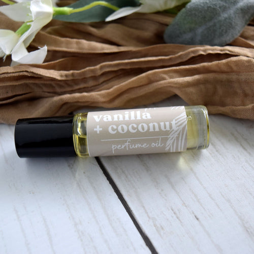 vanilla coconut perfume oil - wandering pines cottage