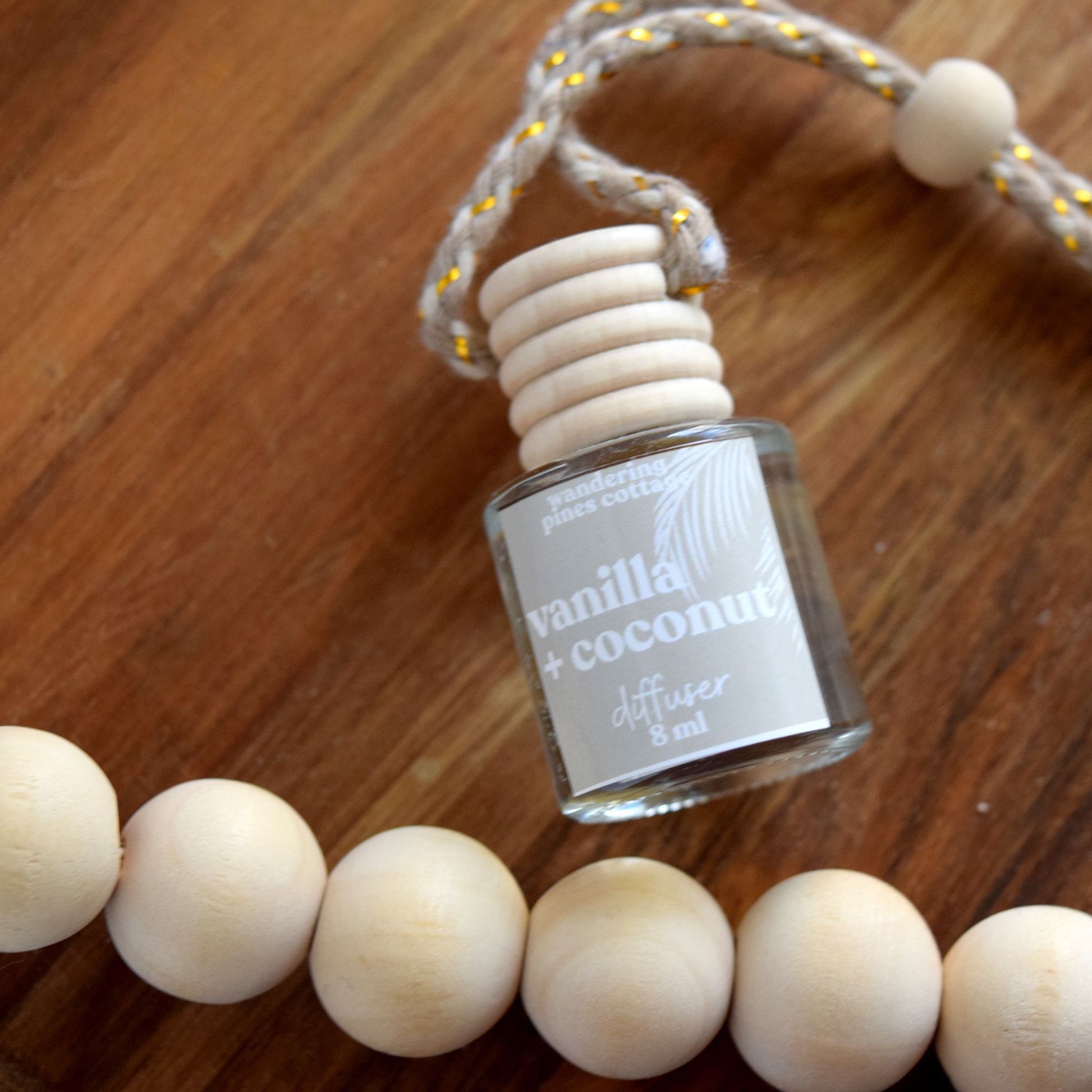 Vanilla and Coconut Hanging Car Diffuser – Wandering Pines Cottage