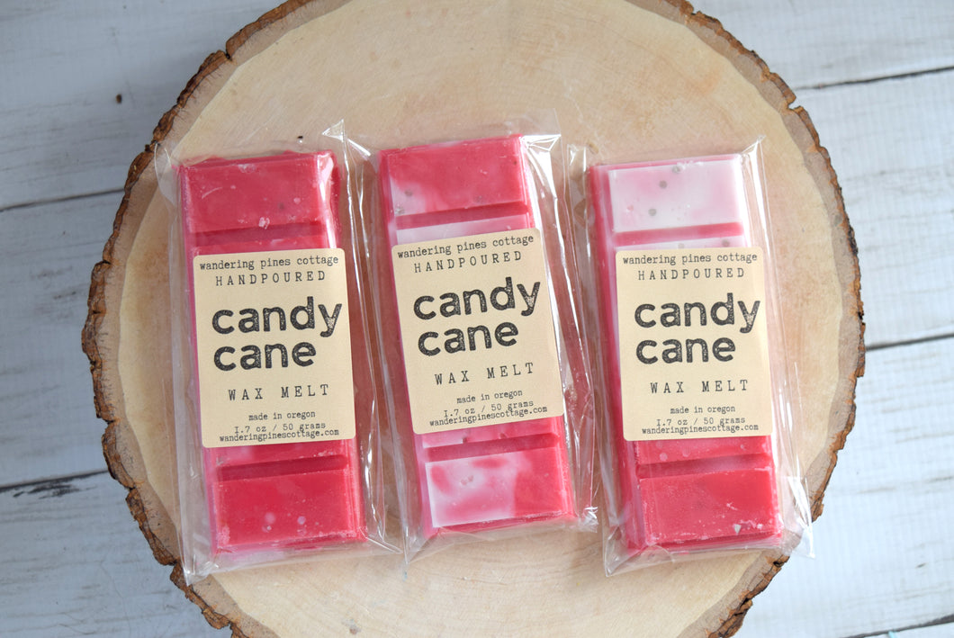 Candy Cane wax melts wandering pines cottage