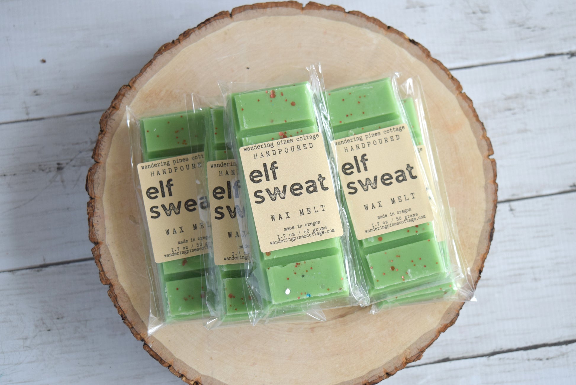 elf sweat wax melts wandering pines cottage