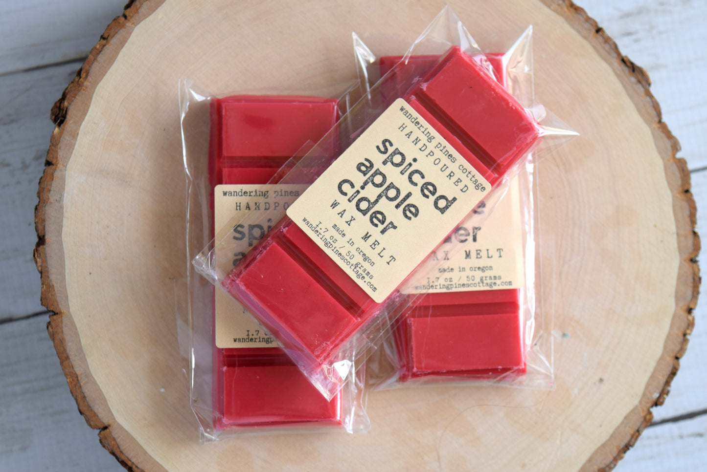 spiced apple cider wax melt - wandering pines cottage