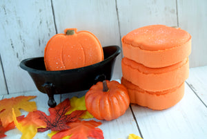 pumpkin souffle bath bomb
