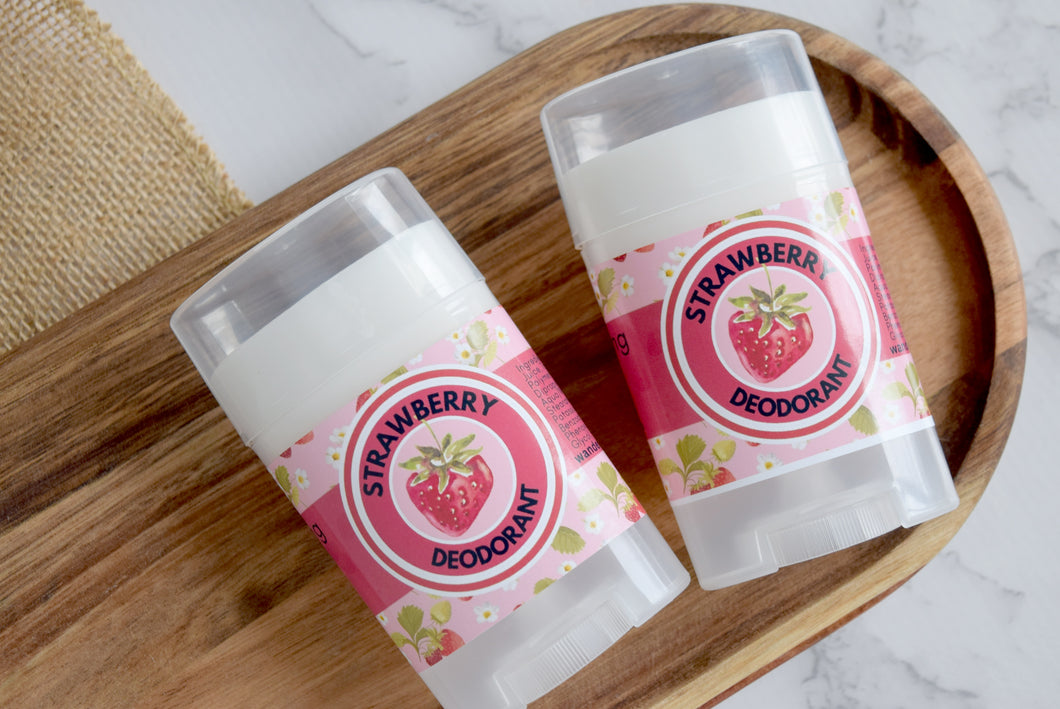 strawberry aluminum free deodorant - wandering pines cottage