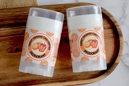 sweet orange chili pepper deodorant - wandering pines cottage