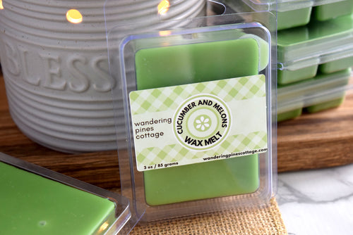 cucumber and melons wax melt - wandering pines cottage
