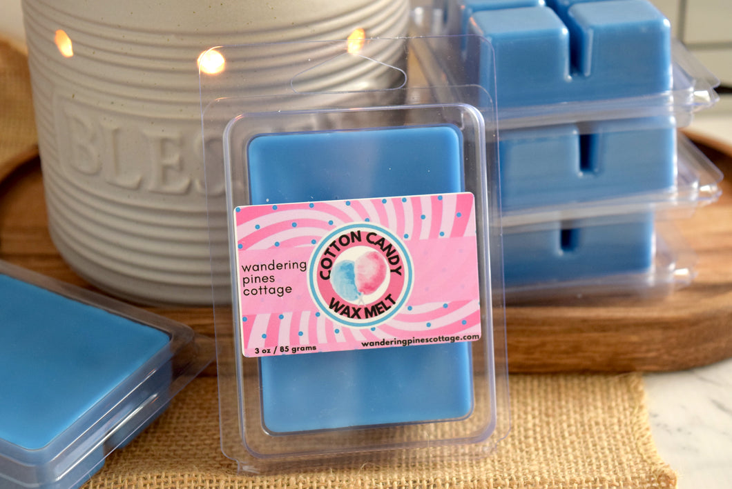cotton candy clamshell wax melts - wandering pines cottage