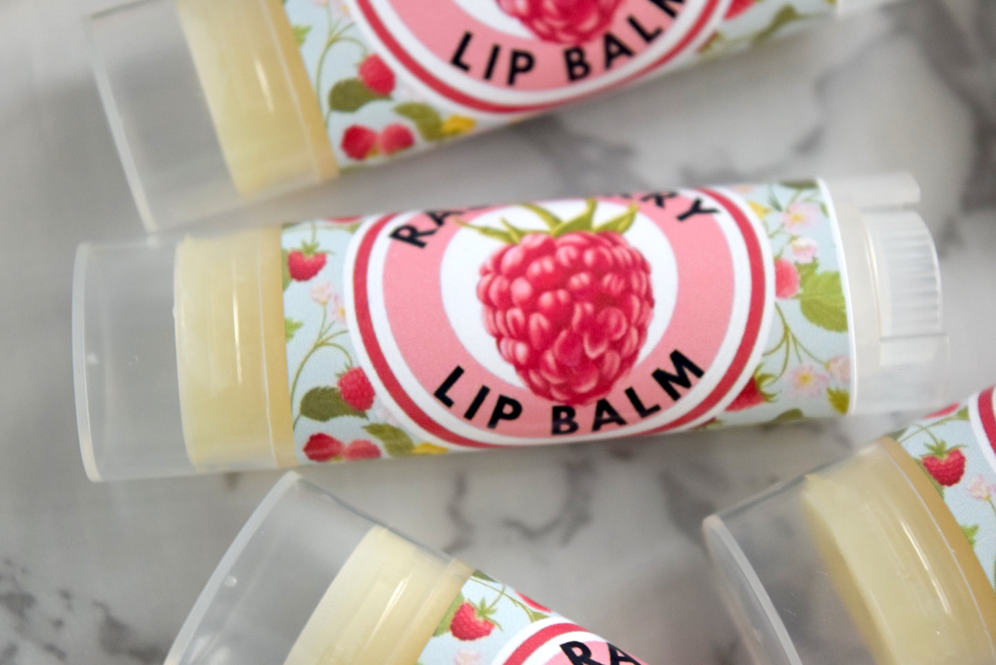 raspberry lip balm - wandering pines cottage