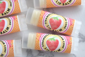 Strawberry Ice Cream Cone  Lip Balm