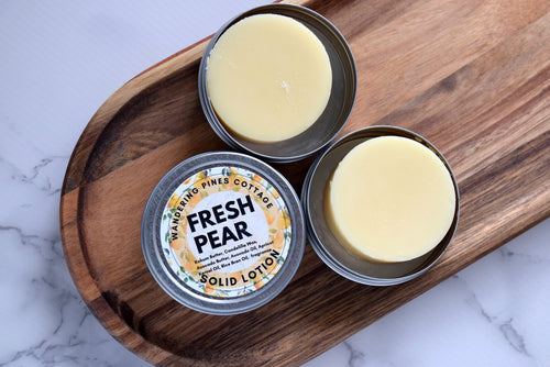 pear solid lotion - wandering pines cottage