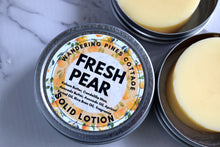 Load image into Gallery viewer, Pear Solid lotion bar in a tin