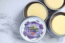 Load image into Gallery viewer, Black Rasberry Vanilla lotion bar in a tin