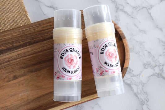 rose quartz solid lotion - wandering pines cottage