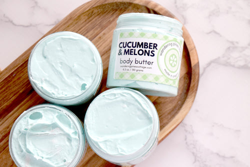 cucumber and melons body butter - wandering pines cottage