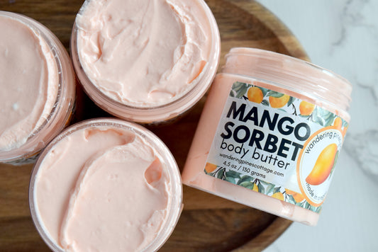 mango sorbet body butter - wandering pines cottage