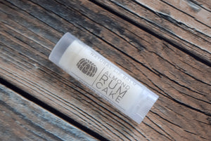 almond rum cake flavored lip balm - wandering pines cottage