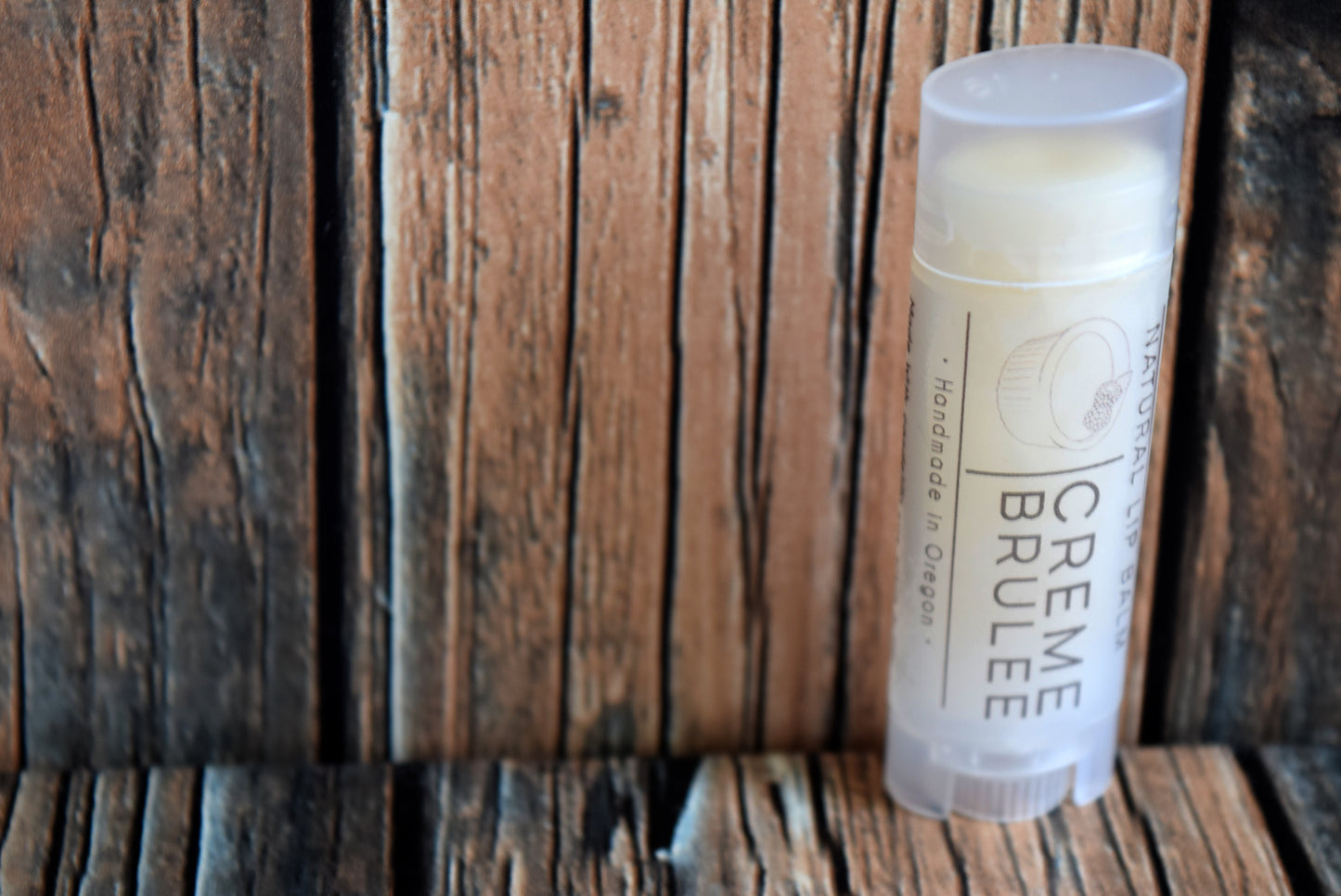 Natural lip balm creme brulee - wandering pines cottage