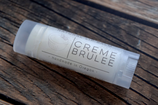 Creme Brulee Flavored lip balm - wandering pines cottage