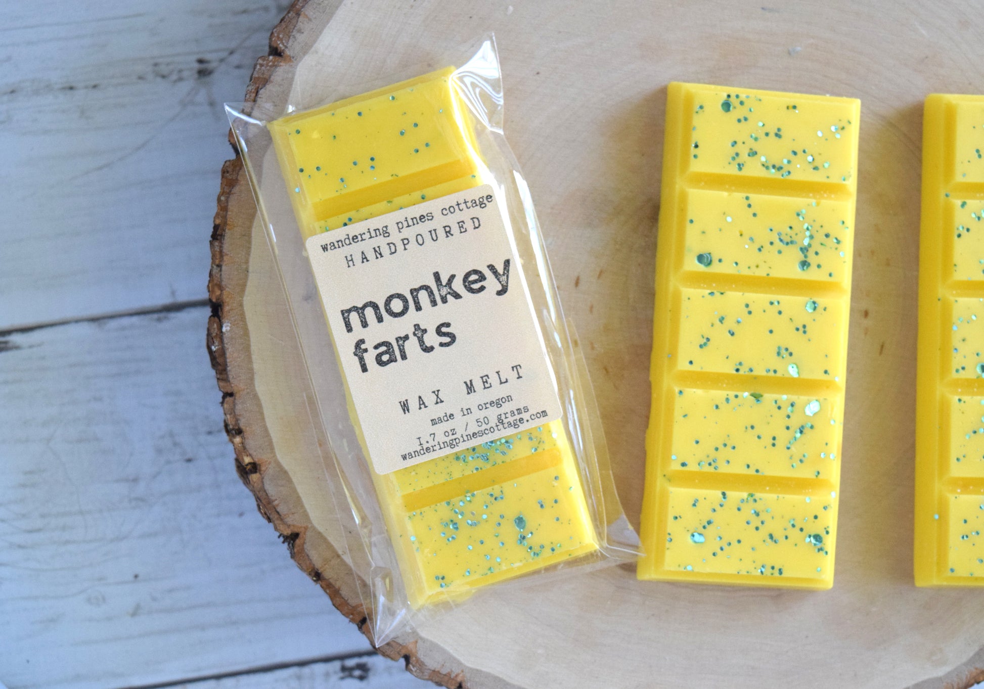 Monkey farts wax melt - wandering pines cottage