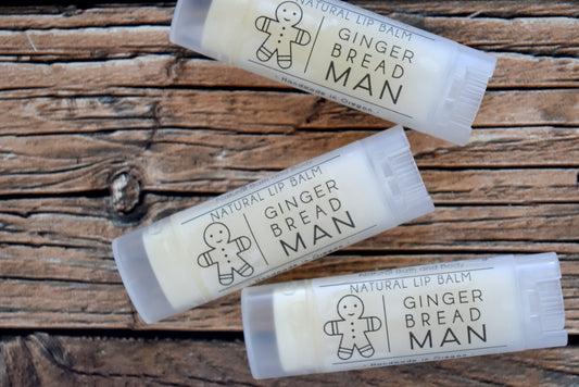 Gingerbread Man Lip balm - wandering pines cottage