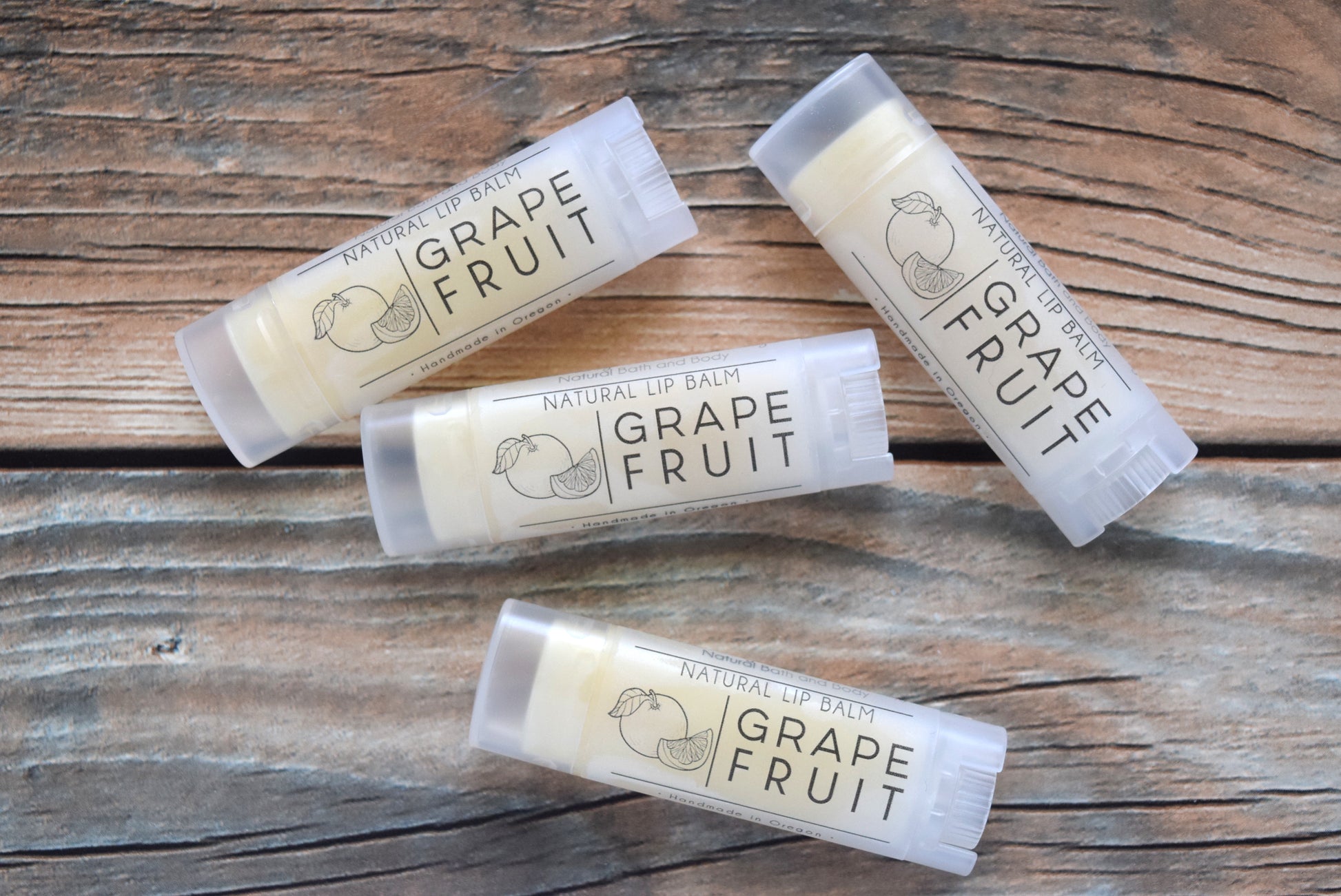 Citrus Grapefruit natural lip balm - wandering pines cottage