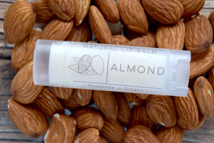 Vegan lip balm almond flavored