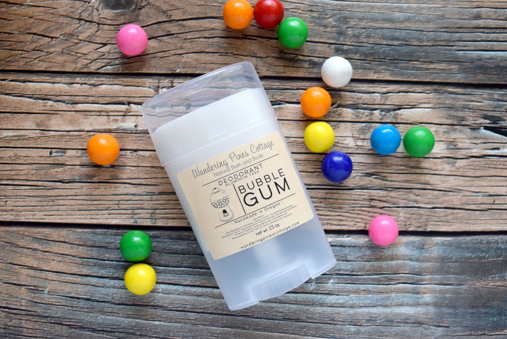 Bubblegum scented aluminum free deodorant