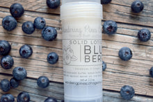 Load image into Gallery viewer, Blueberry Solid Lotion Bar in a twist up tube