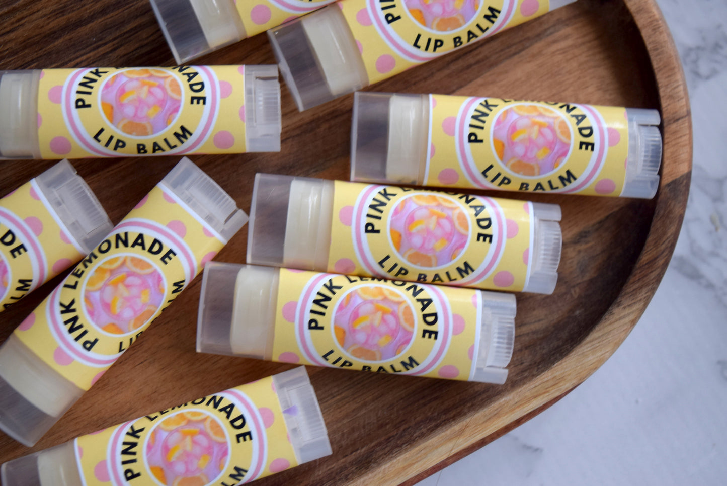 pinkl lemonade lip balm - wandering pines cottage 