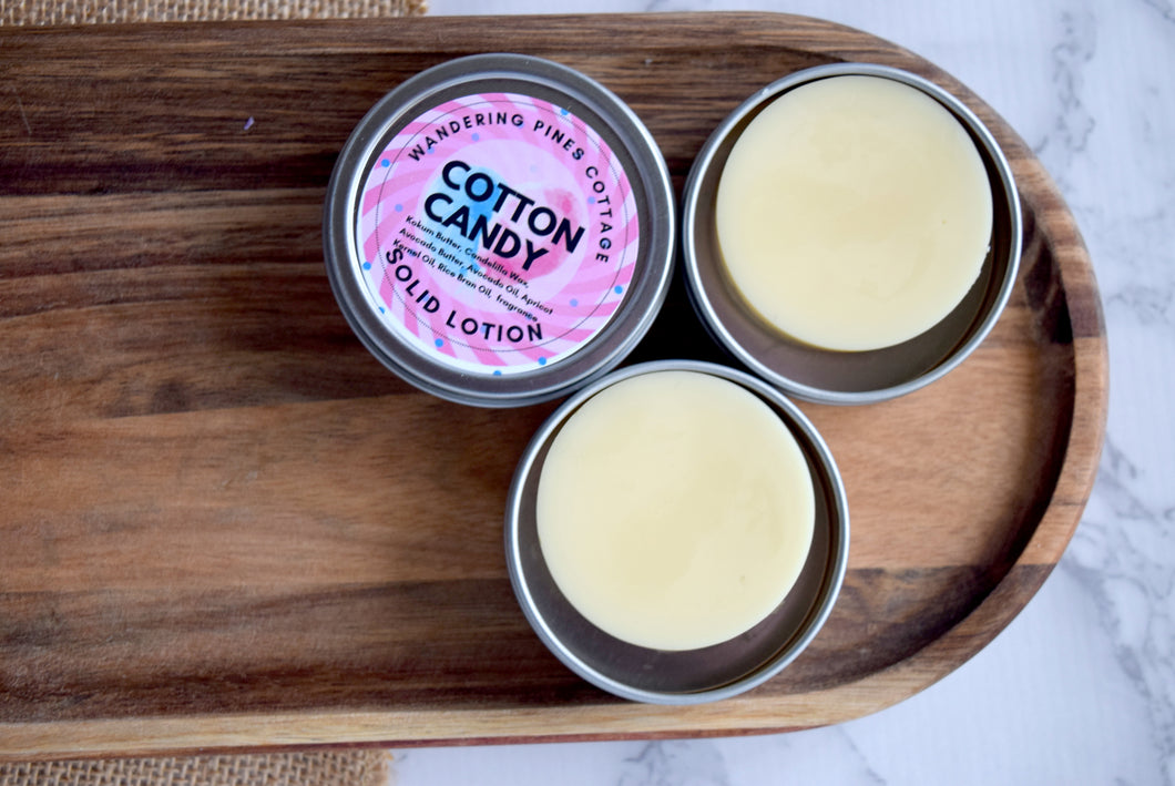cotton candy solid lotion - wandering pines cottage