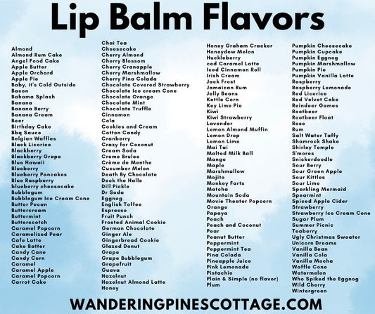 Lip Balm Bundle Choose Ten Flavors