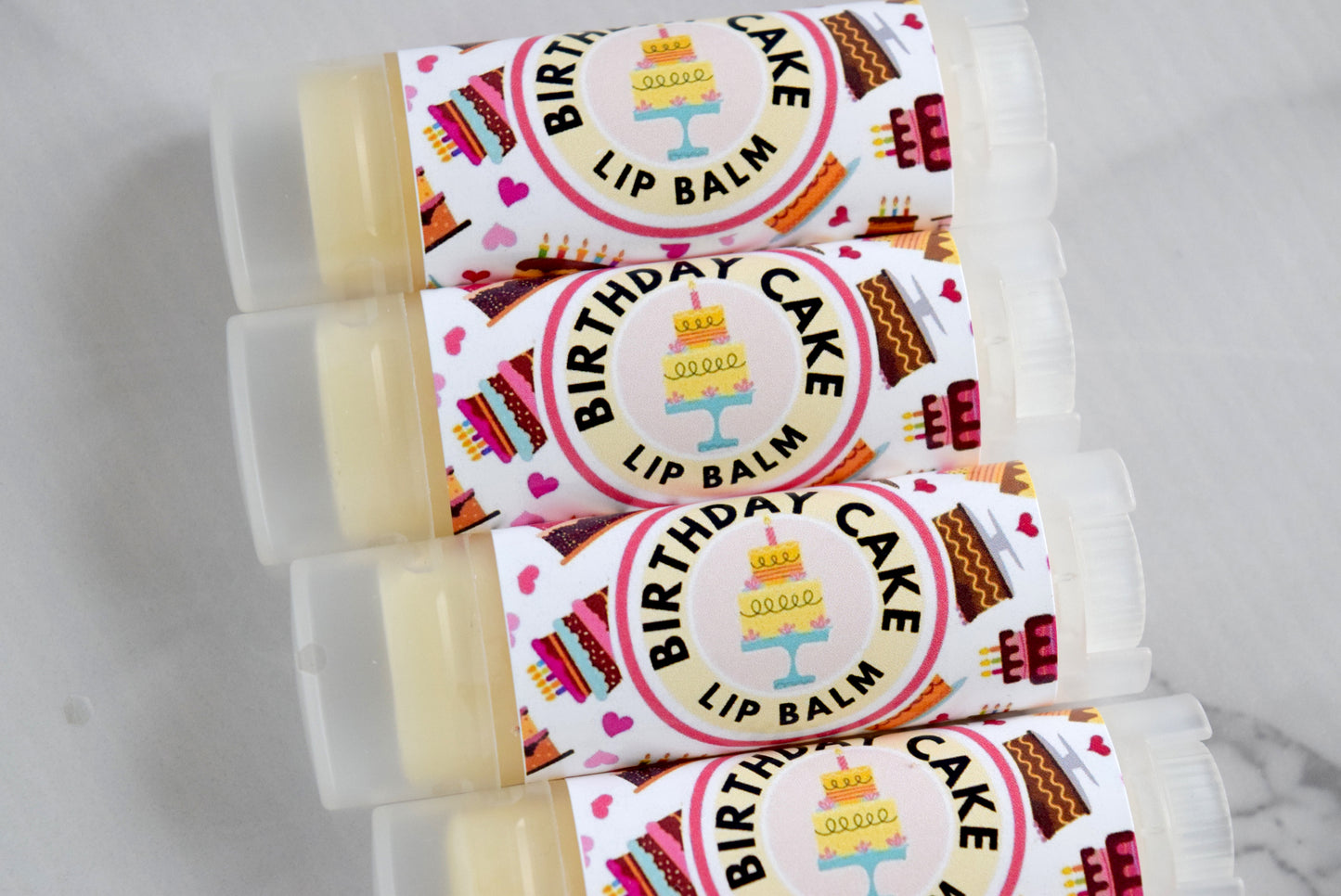 birthday cake lip balm - wandering pines cottage