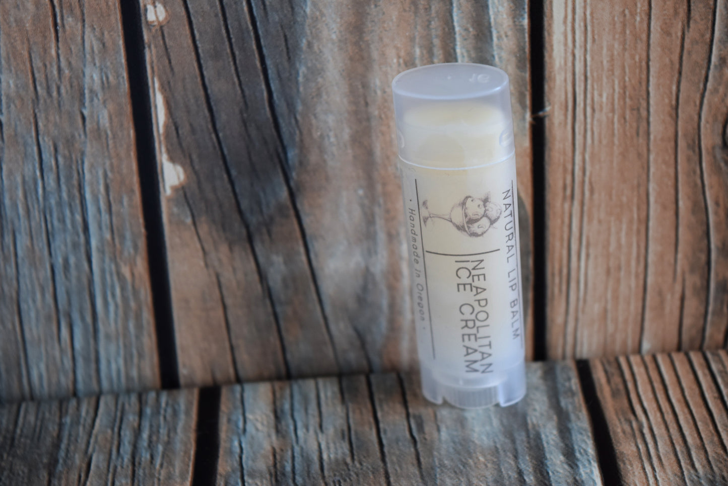 Neapolitan ice cream flavored lip balm - wandering pines cottage